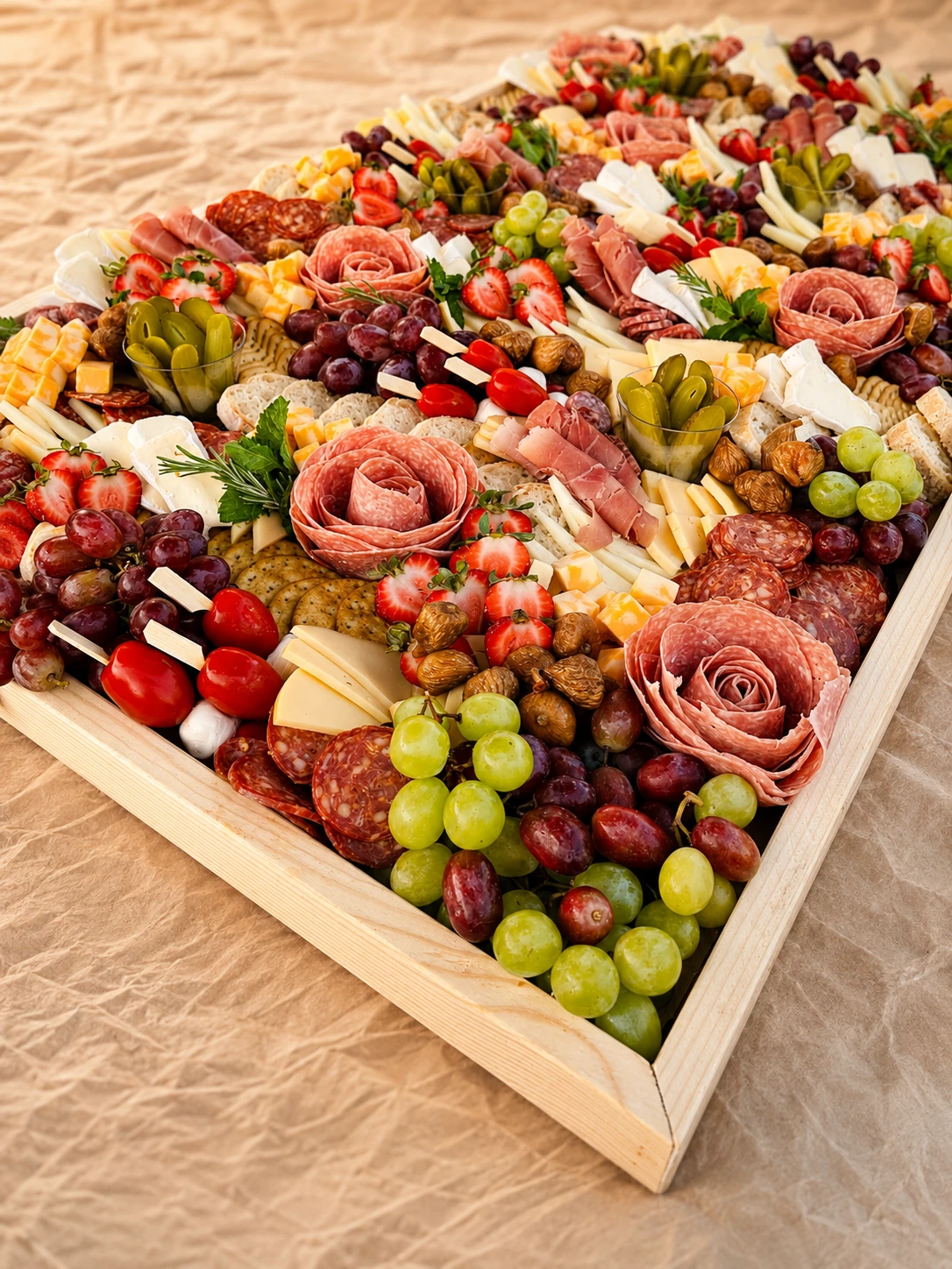 A lavish charcuterie and grazing board catered by Café Magnolia